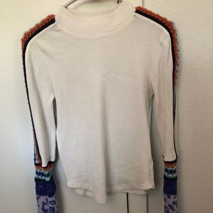 Free people knit designed long sleeve sweater